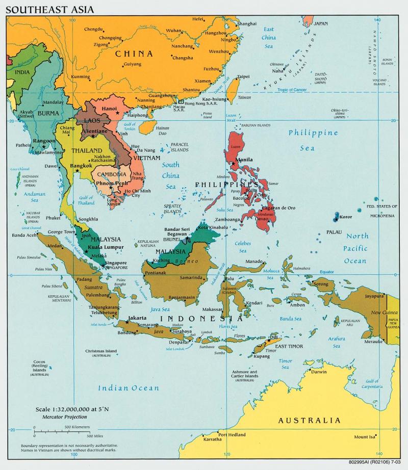 Map of Southeast Asia
